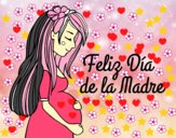 Mamá embarazada en el día de la madre