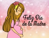 Mamá embarazada en el día de la madre