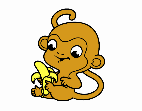 Monito con plátano