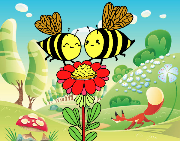 Pareja de abejas