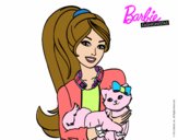 Barbie con su linda gatita