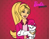 Barbie con su linda gatita