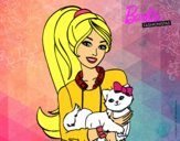 Barbie con su linda gatita