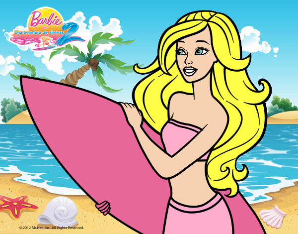 Barbie va a surfear