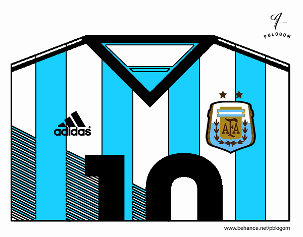 Camiseta del mundial de fútbol 2014 de Argentina