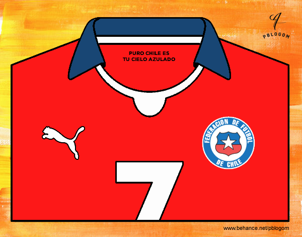 Camiseta del mundial de fútbol 2014 de Chile