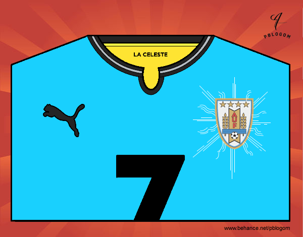 Camiseta del mundial de fútbol 2014 de Uruguay