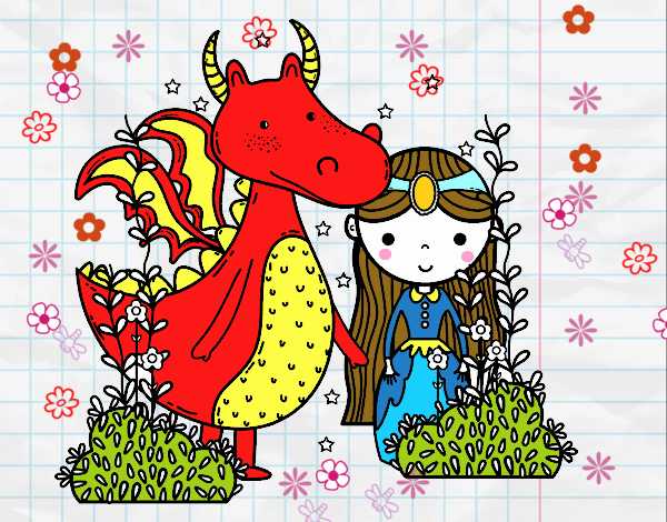 Dragón y princesa