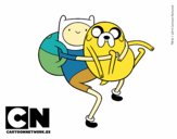 Finn y Jake abrazados