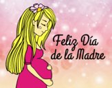 Mamá embarazada en el día de la madre