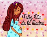 Mamá embarazada en el día de la madre