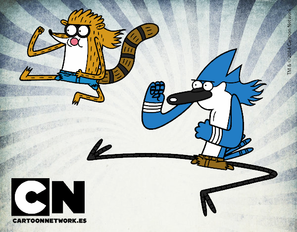 Mordecai y Rigby karatekas