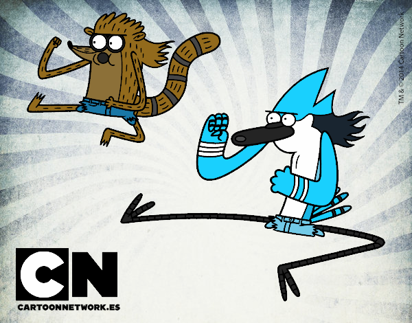 Mordecai y Rigby karatekas