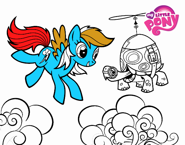 Rainbow Dash y la tortuga tanque