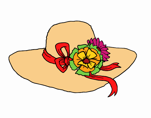 Sombrero con flores