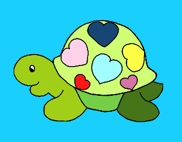 Tortuga con corazones