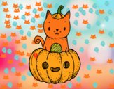 Un gatito de Halloween