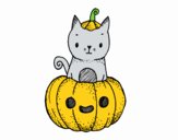 Un gatito de Halloween