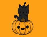 Un gatito de Halloween