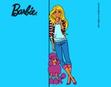 Barbie con cazadora de cuadros