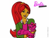 Barbie con su linda gatita