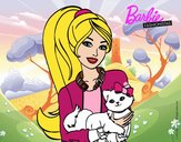 Barbie con su linda gatita