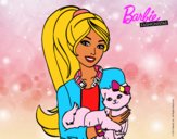 Barbie con su linda gatita