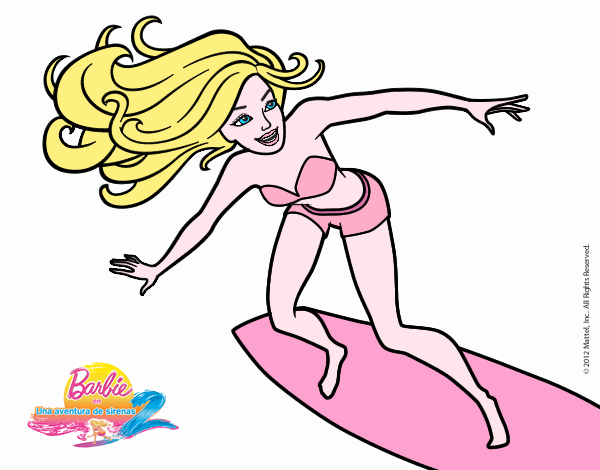 Barbie con su tabla