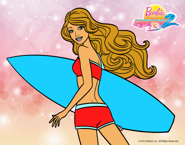 Barbie surfera