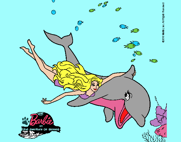 barbie y delfin y colores