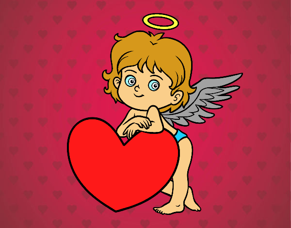 Cupido y un corazón