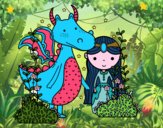 Dragón y princesa