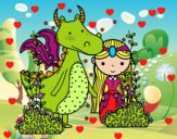 Dragón y princesa