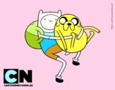 Finn y Jake abrazados