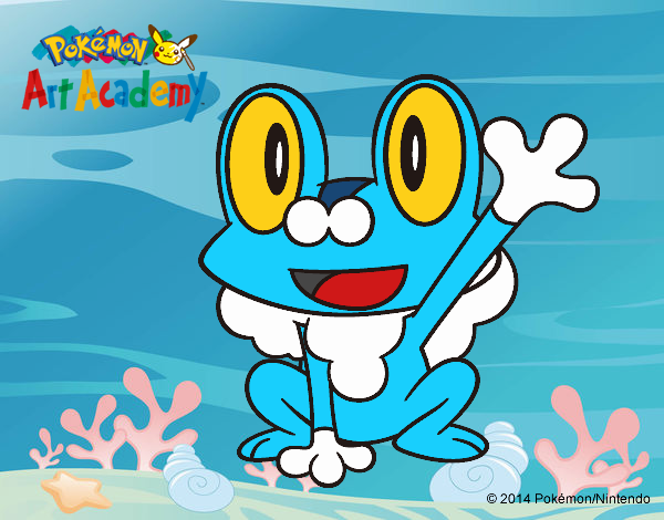 Froakie saludando