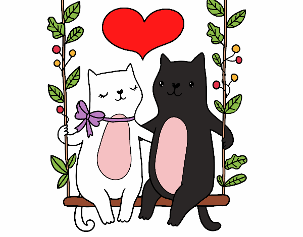 Gatitos enamorados