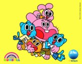 Gumball y amigos contentos