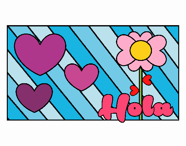 Dibujo de Hola con amor pintado por en  el día 07-05-20 a las  03:45:34. Imprime, pinta o colorea tus propios dibujos!