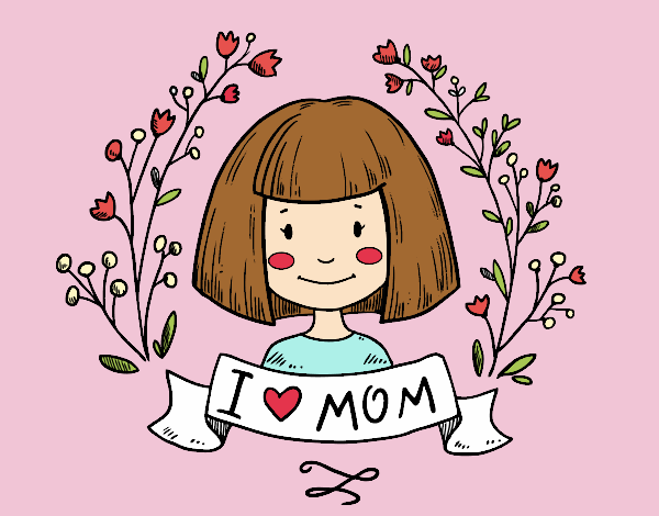  Dibujo de I love mom pintado por en Dibujos.net el día