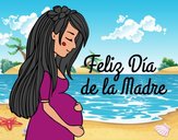 Mamá embarazada en el día de la madre