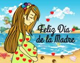 Mamá embarazada en el día de la madre