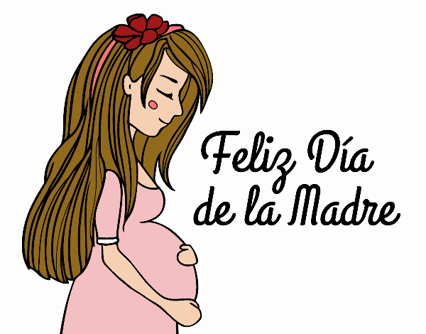 Mamá embarazada en el día de la madre