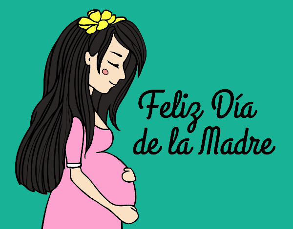 Mamá embarazada en el día de la madre