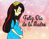 Mamá embarazada en el día de la madre