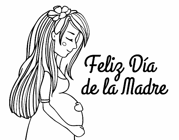 Mamá embarazada en el día de la madre