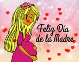 Mamá embarazada en el día de la madre