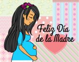 Mamá embarazada en el día de la madre