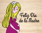 Mamá embarazada en el día de la madre