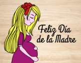 Mamá embarazada en el día de la madre