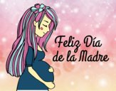 Mamá embarazada en el día de la madre